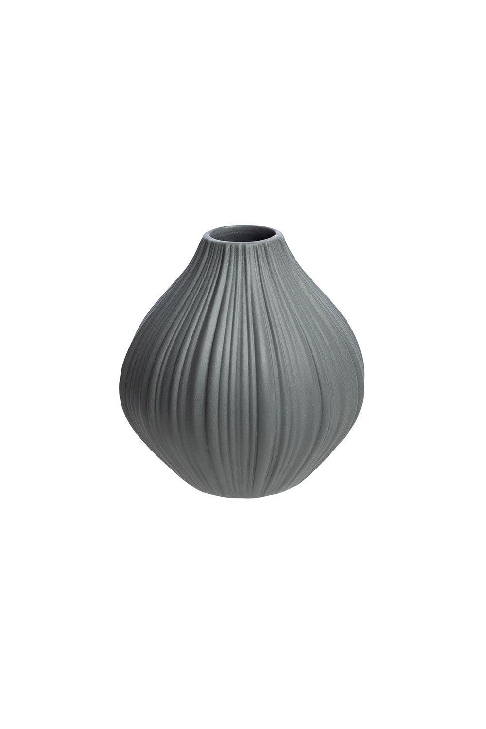 Vase Vintage Grey Round 3.5”