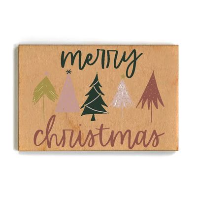 Wooden Magnet - Boho Merry Christmas
