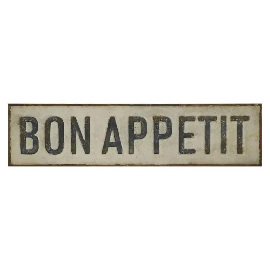 Bon Appetit Embossed Metal Wall Decor