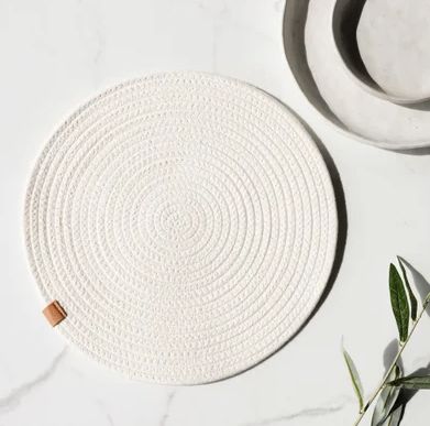 Ivory Round Placemat 13”