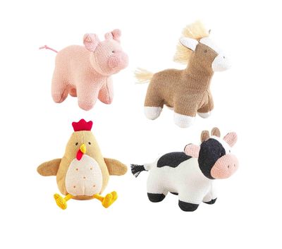 Farm Knit Rattle Cow