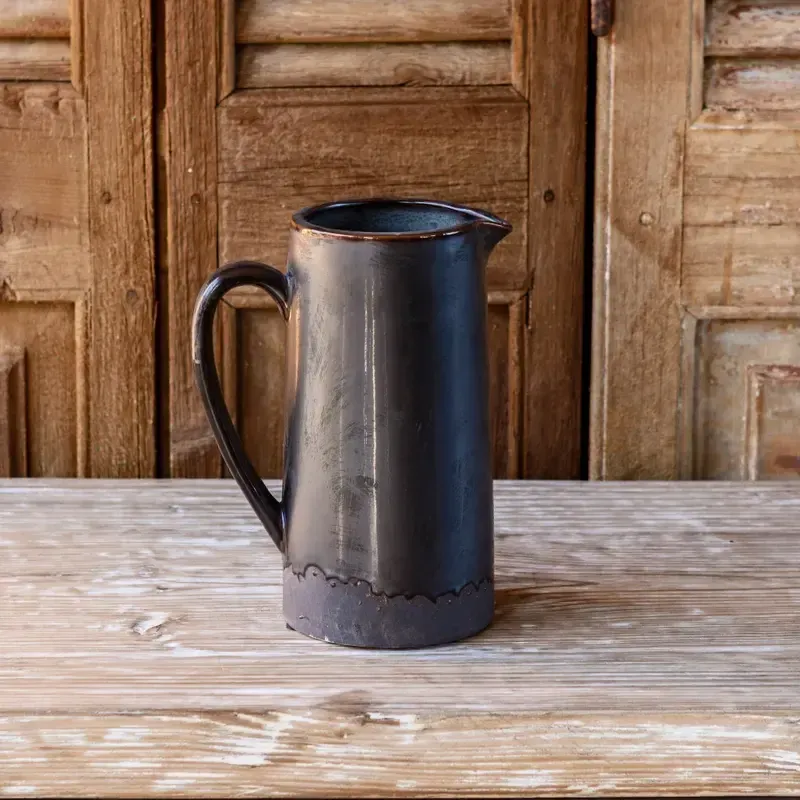 Smoked Tall Pitcher Vase