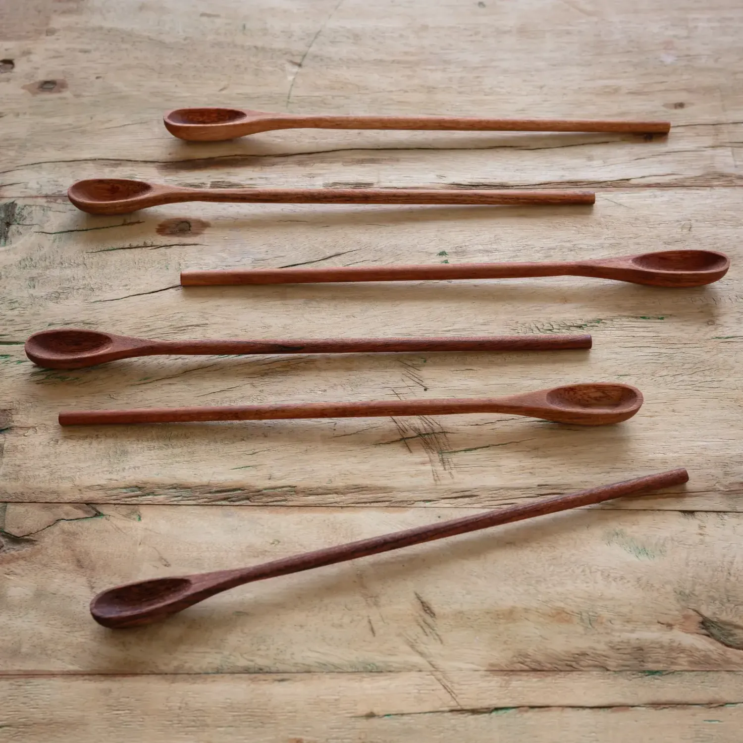 Wooden Ice Tea Spoons - Set of 6