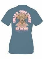 Follow Heart Not Herd SS Comet Blue