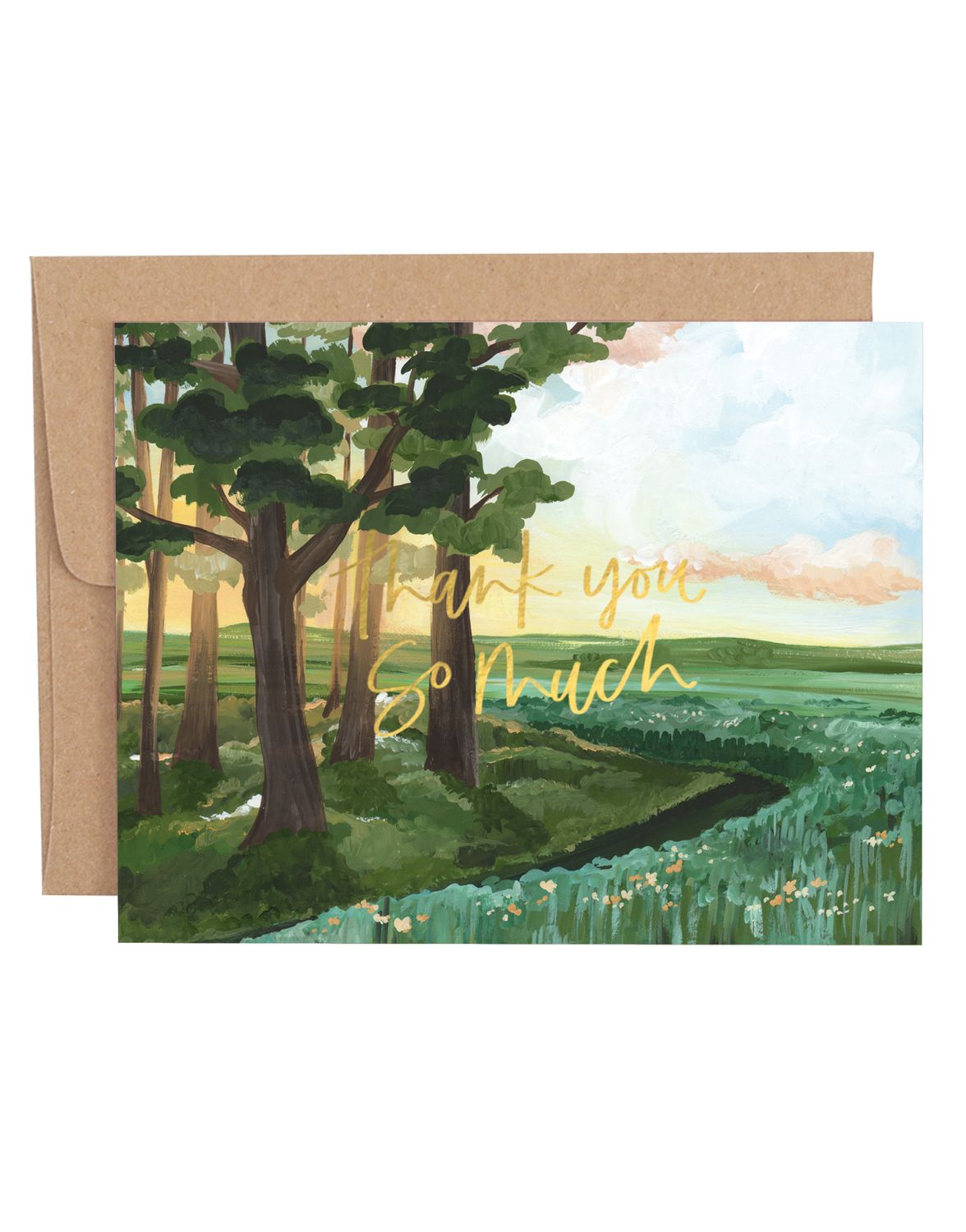 Thank you path Greeting Card