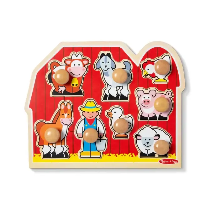 Melissa &amp; Doug Large Farm Jumbo Knob Puzzle