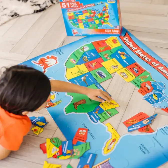 Melissa &amp; Doug U.S.A. Map Floor (51 pc)