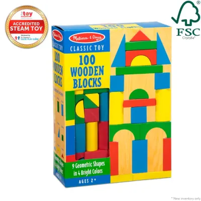 Melissa &amp; Doug 100 Wooden Blocks