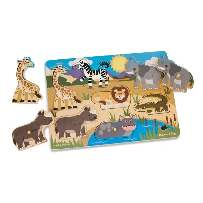 Melissa &amp; Doug Safari Peg Puzzle