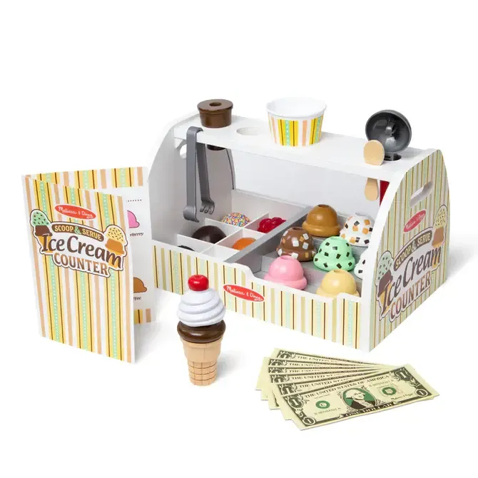 Melissa &amp; Doug Scoop &amp; Serve Ice Cream Counter