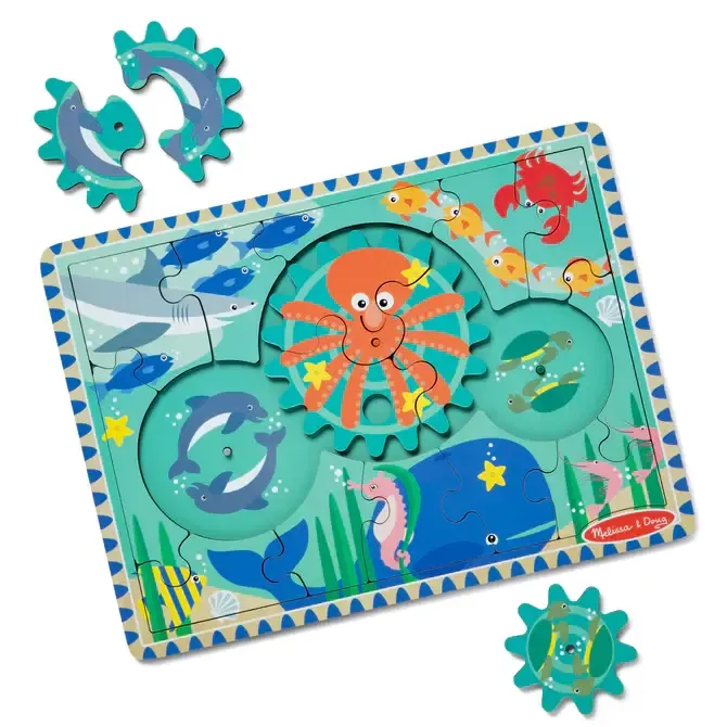 Melissa &amp; Doug Underwater Wooden Gear Puzzle