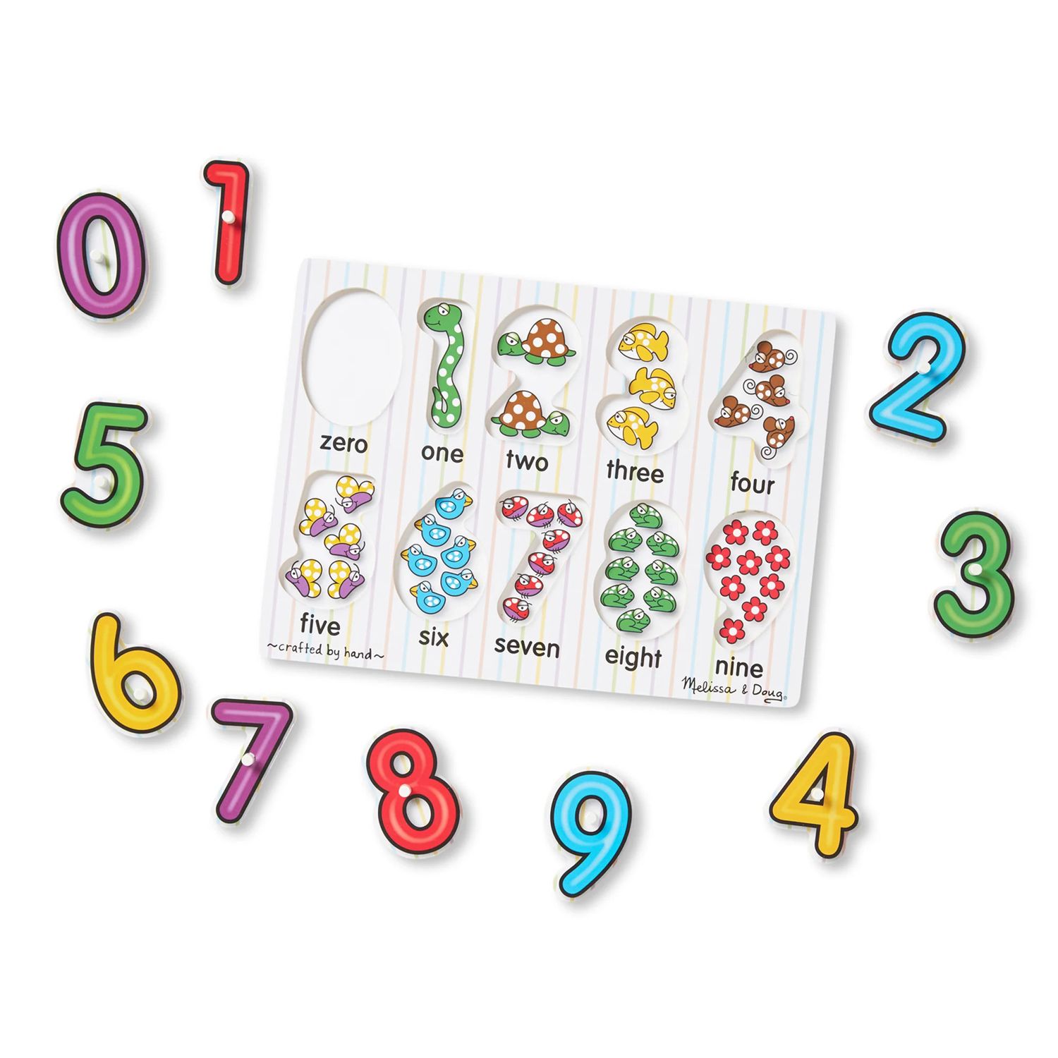Melissa &amp; Doug See-Inside Numbers Peg Puzzle