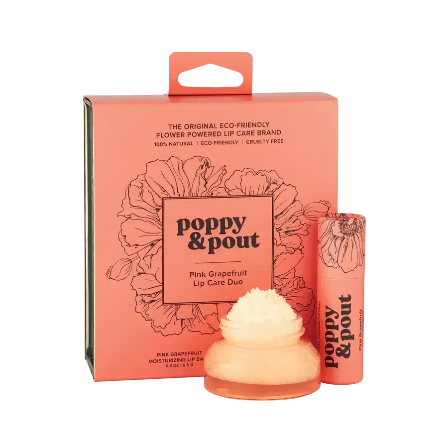 Poppy &amp; Pout Lip Care Duo Pink Grapefruit