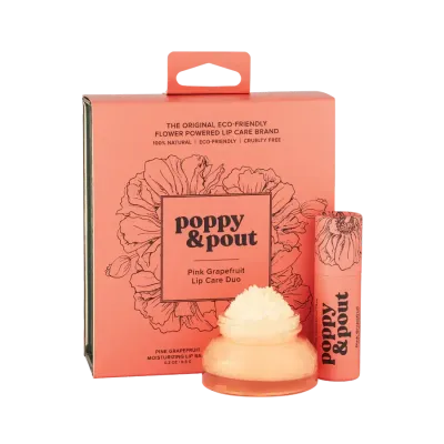 Poppy &amp; Pout Lip Care Duo Pink Grapefruit