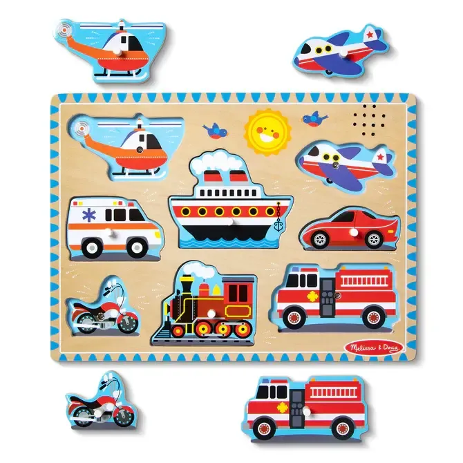 Melissa &amp; Doug Vehicles Sound Puzzle