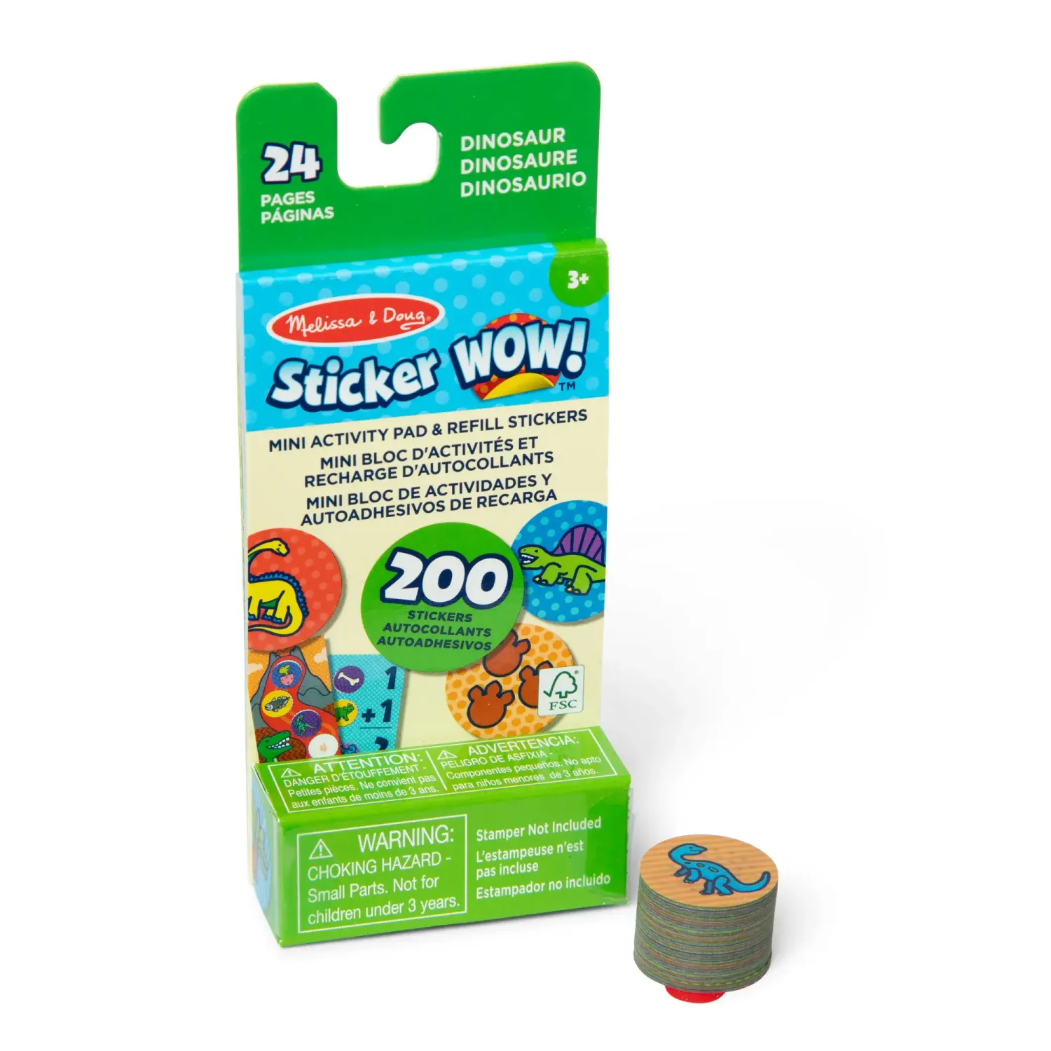 Melissa &amp; Doug Sticker WOW! Refill Stickers -, Style: Dinosaur