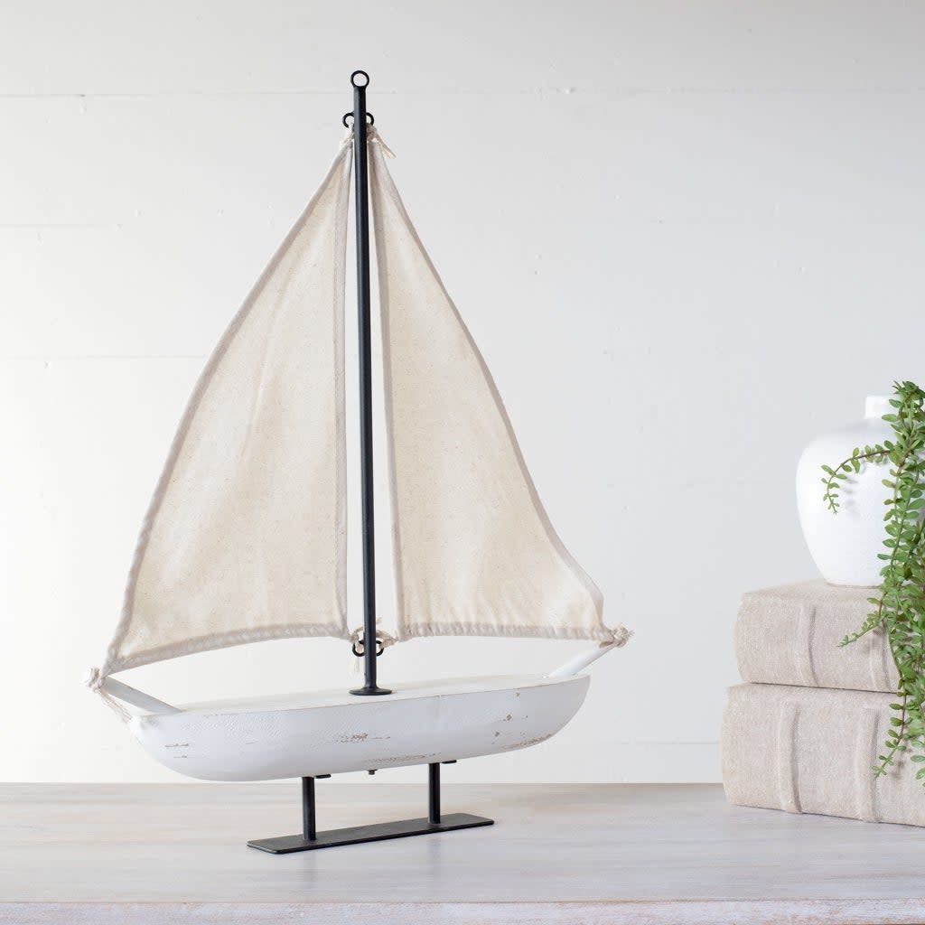 Wood Sailboat 19.7”