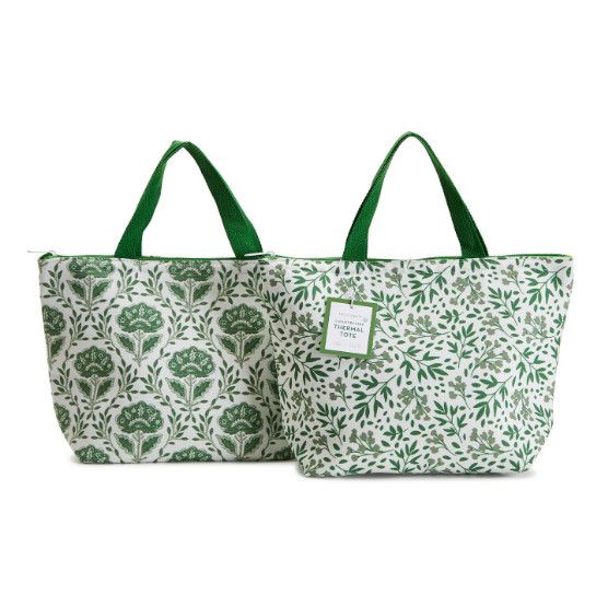 Countryside Lunch Tote - Green Assorted
