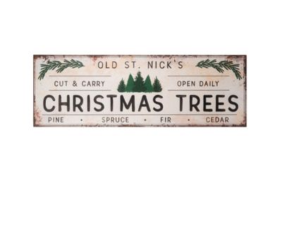 Old St Nick Christmas Tree Farm Sign