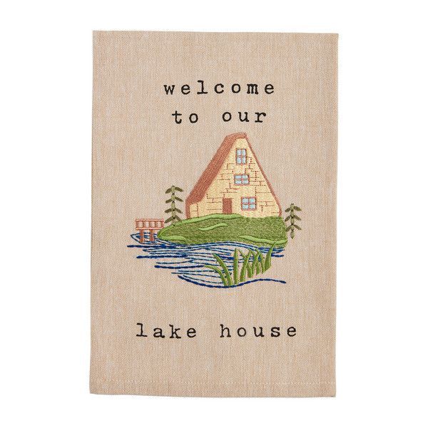 Embroidery Towel Welcome Lake