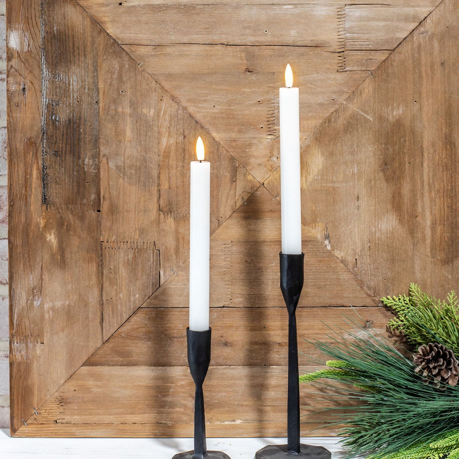 Taper Candle Set LED 2 pk