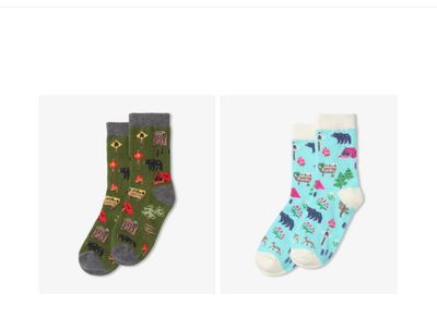 Hiking Trail Kids Crew Socks Teal LG 4-7