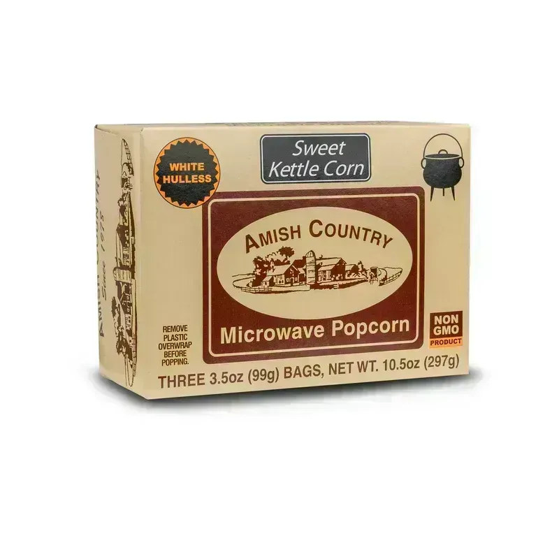 Amish Country Microwave Popcorn - Sweet Kettle Corn 3 pk