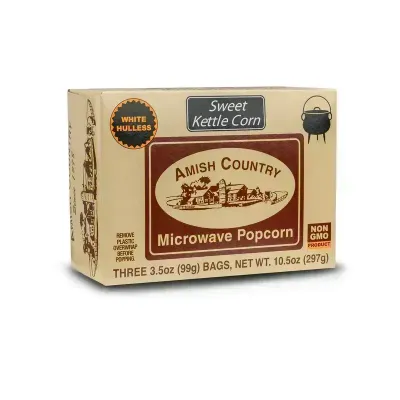 Amish Country Microwave Popcorn - Sweet Kettle Corn 3 pk