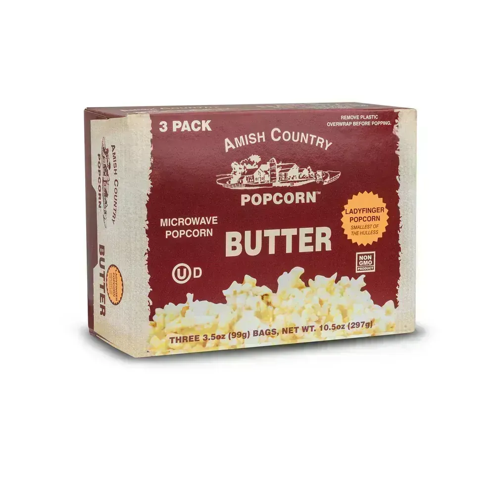 Amish Country Microwave Popcorn - Butter 3 pk