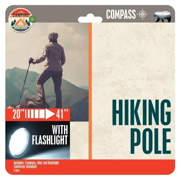 Walking &amp; Hiking Pole with Flashlight