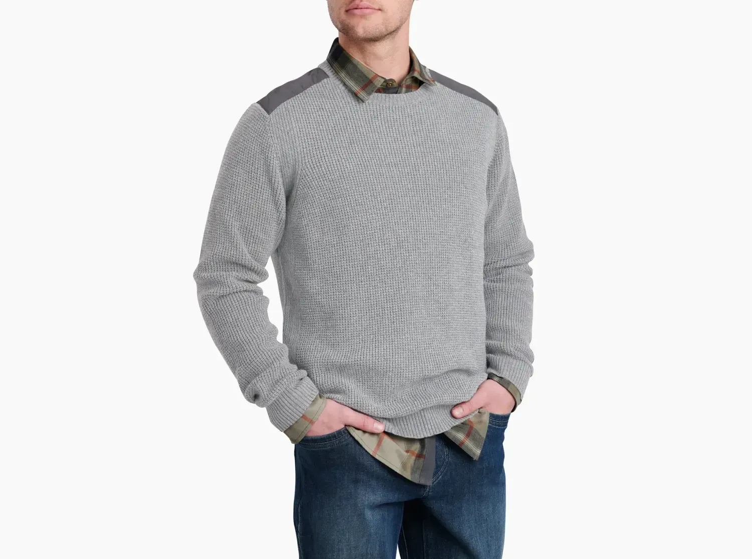 Clearance KUHL Men's Evader Sweater Stone, Size: M