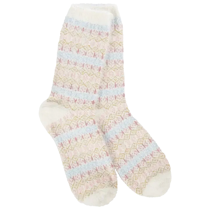 Feather Multi Stripe Crew Socks
