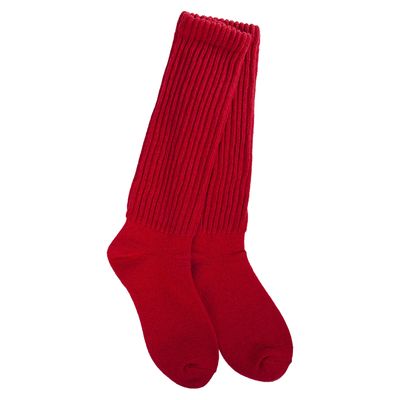 Slouch Crew Socks Red