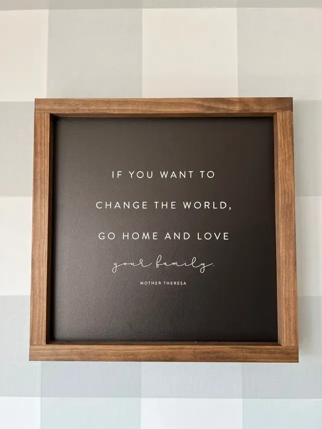 If You Want to Change the World 7x7 Black/Dark Walnut