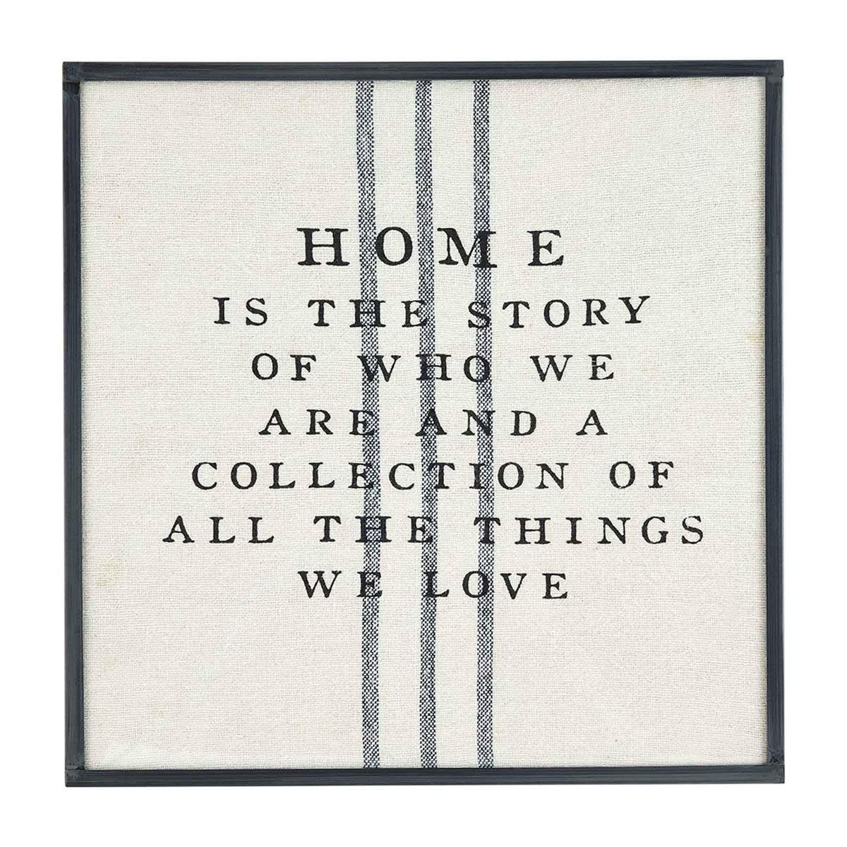 Home Grain Sack Design | Glass Framed Sign