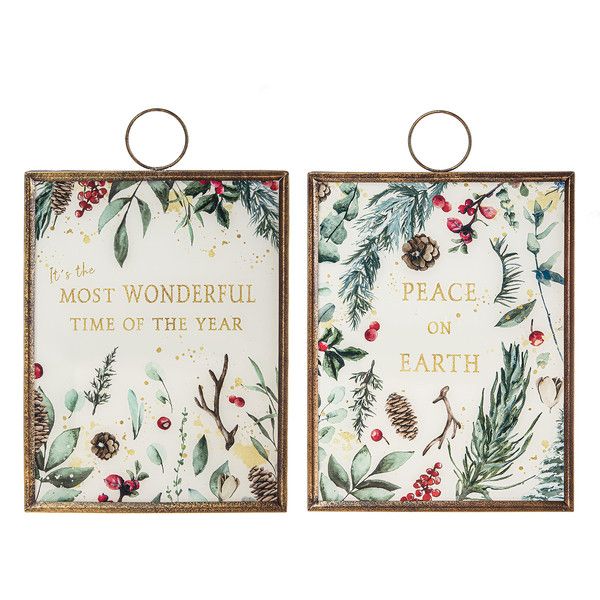 Botanical Printed Holiday Signs