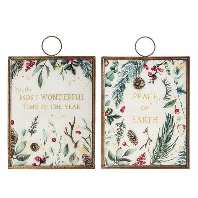 Botanical Printed Holiday Signs