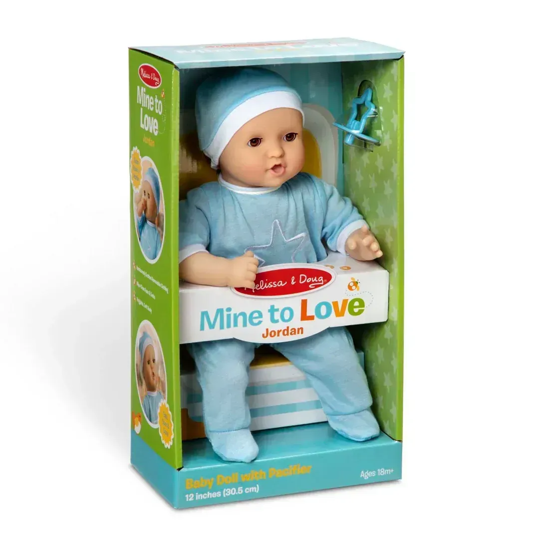 Melissa &amp; Doug Jordan 12” Doll - Mine to Love