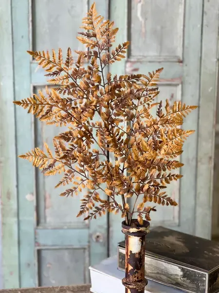 Autumnal Fern Spray - Cinnamon Orange