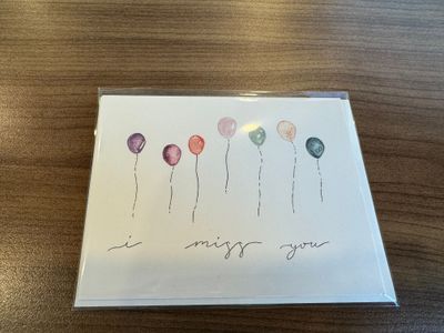 Balloons I miss You Card