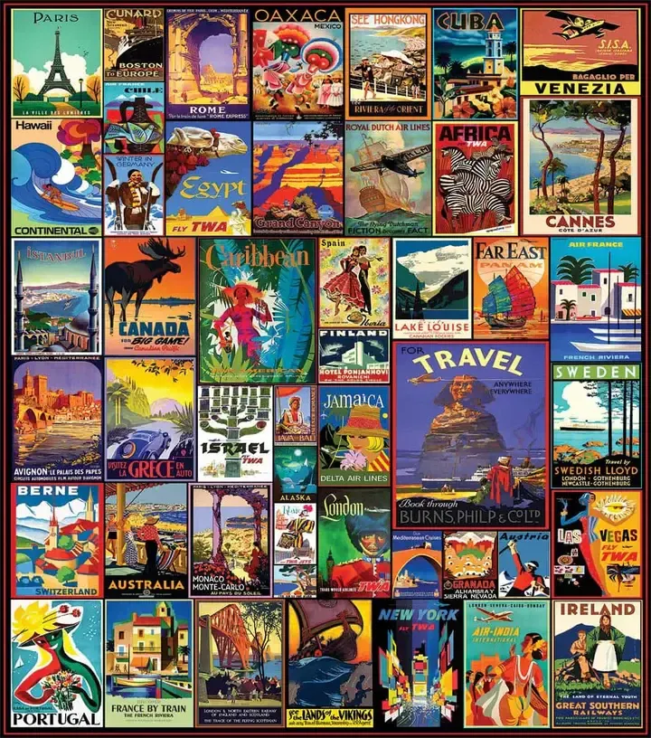 White Mountain Travel the World Puzzle 500 pc