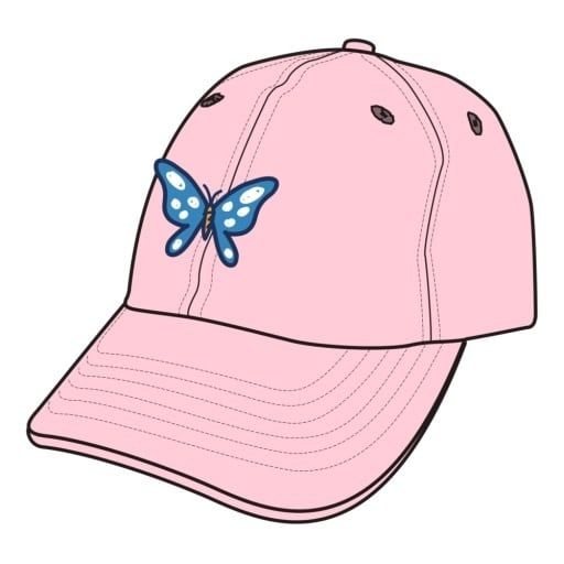 Life is Good Chill Cap Vintage Butterfly Seashell Pink