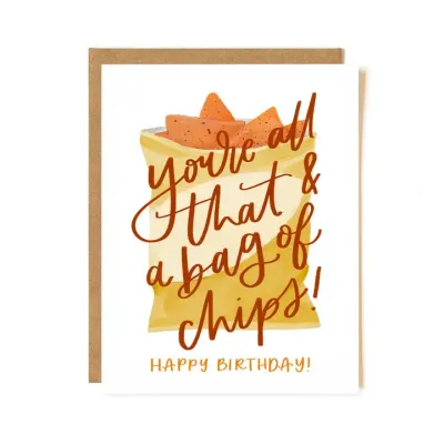 Birthday Bag of Chips Greeting Card