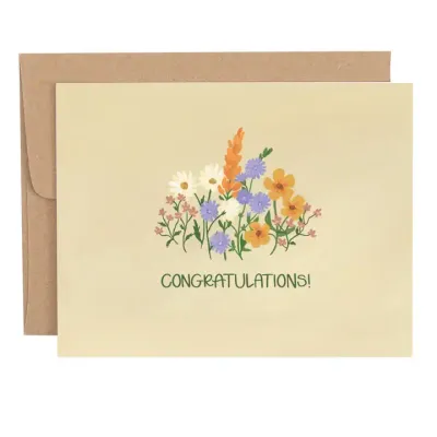 Wildflower Congrats Card