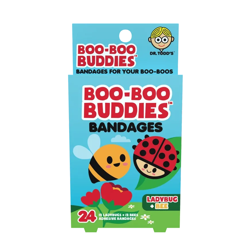 Kids Bandages – Ladybug + Bee (24 Count, Latex-Free)