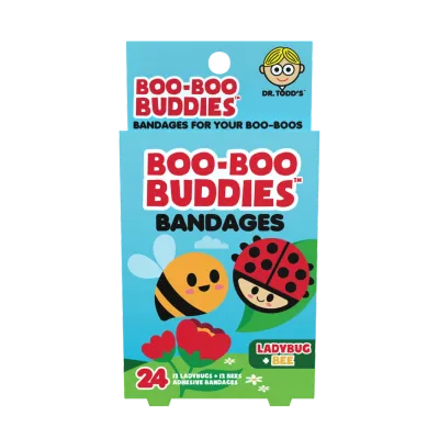 Kids Bandages – Ladybug + Bee (24 Count, Latex-Free)