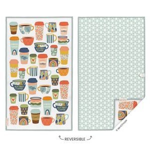 Microfiber Double Sided Towel But First Coffee