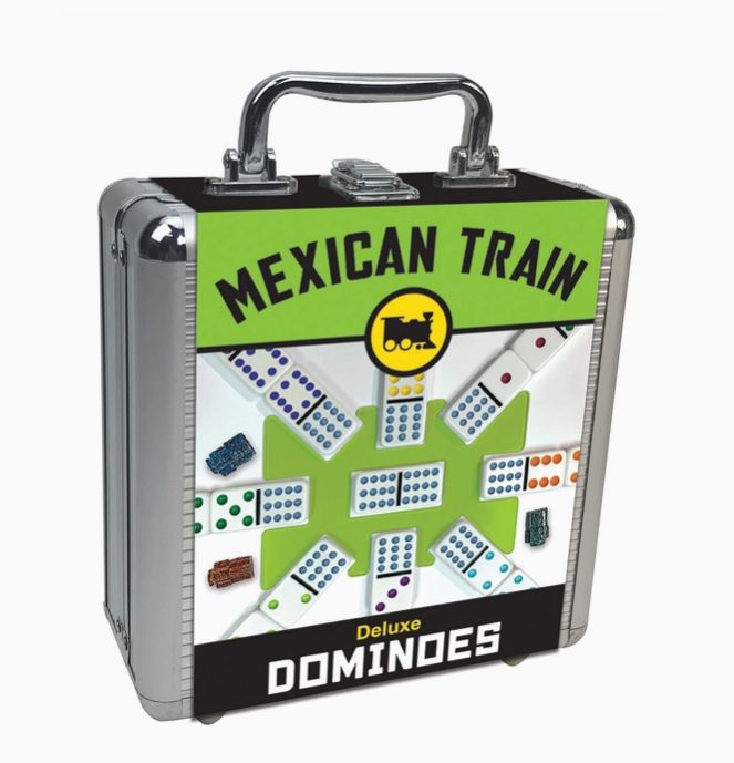 Mexican Train Dominoes in Case