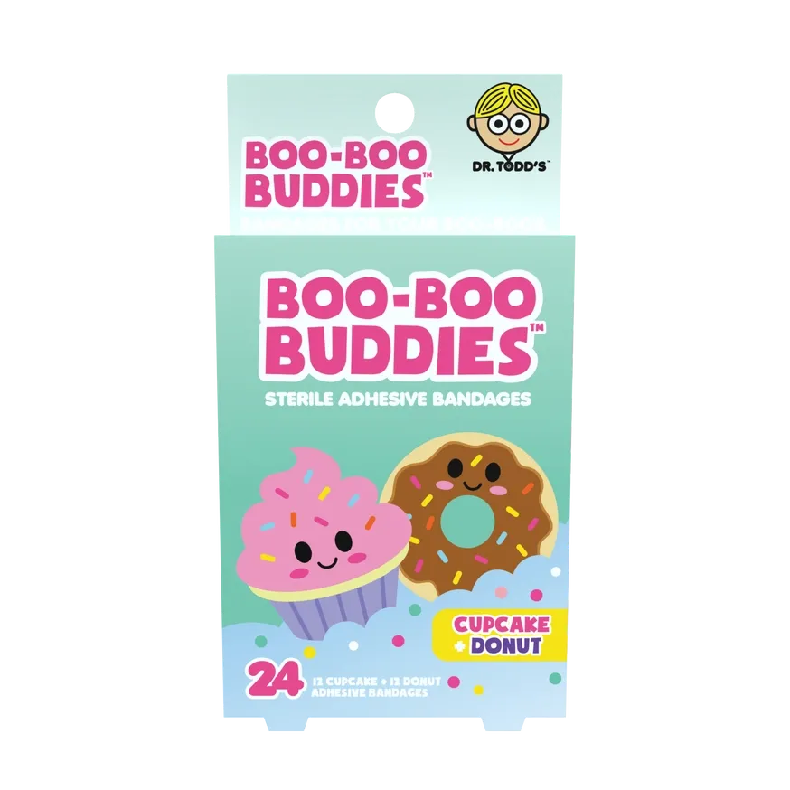Kids Bandages – Cupcake + Donut (24 Count, Latex-Free)