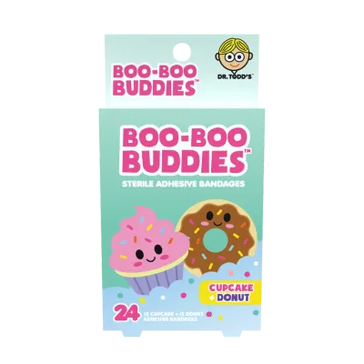 Kids Bandages – Cupcake + Donut (24 Count, Latex-Free)